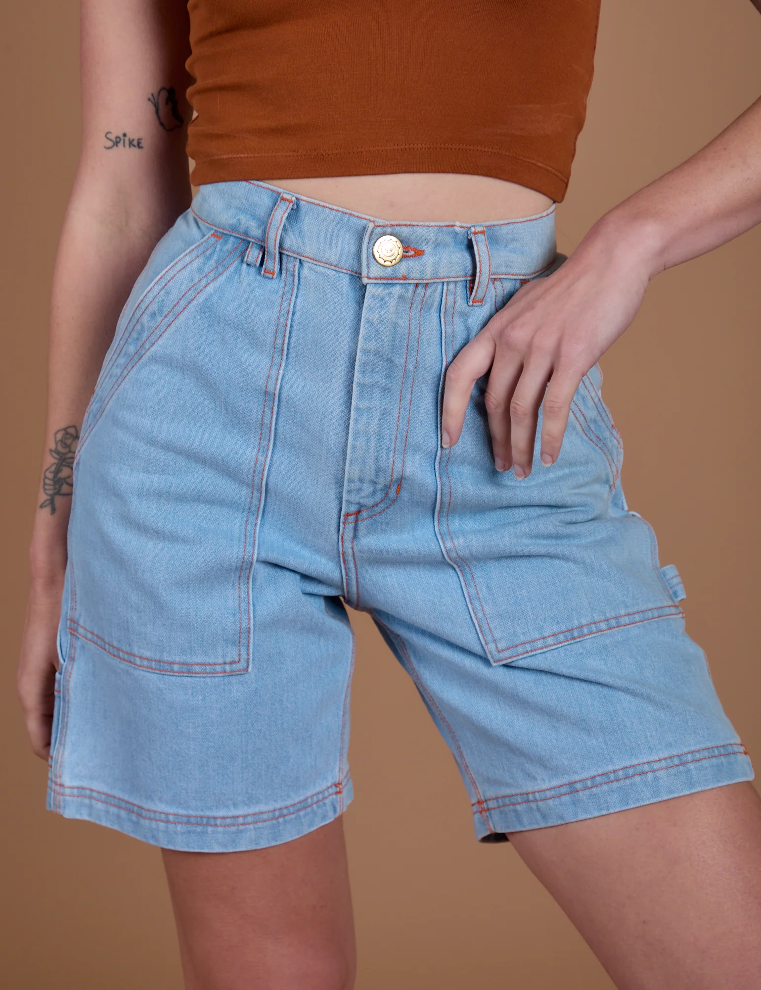 Carpenter Shorts - Light Wash - Image 22