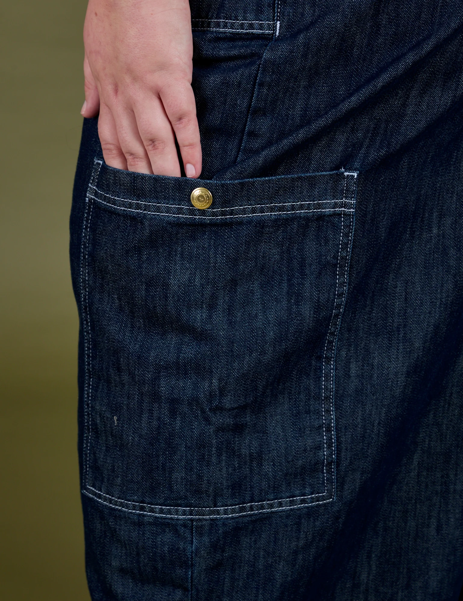 Denim Drop Pocket Pants - Dark Wash - Image 11