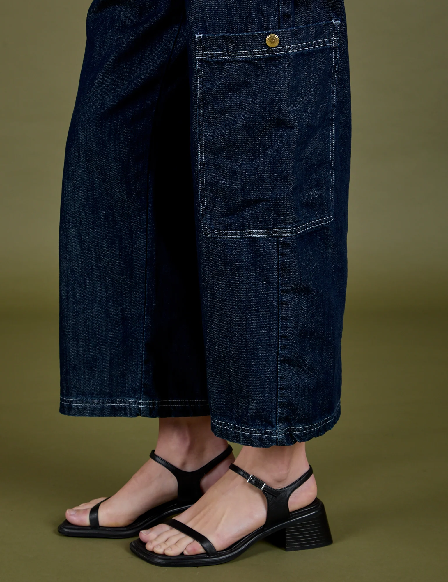 Denim Drop Pocket Pants - Dark Wash - Image 20