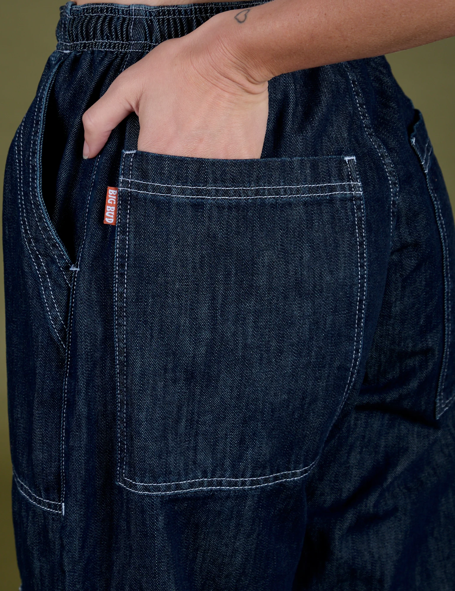 Denim Drop Pocket Pants - Dark Wash - Image 22