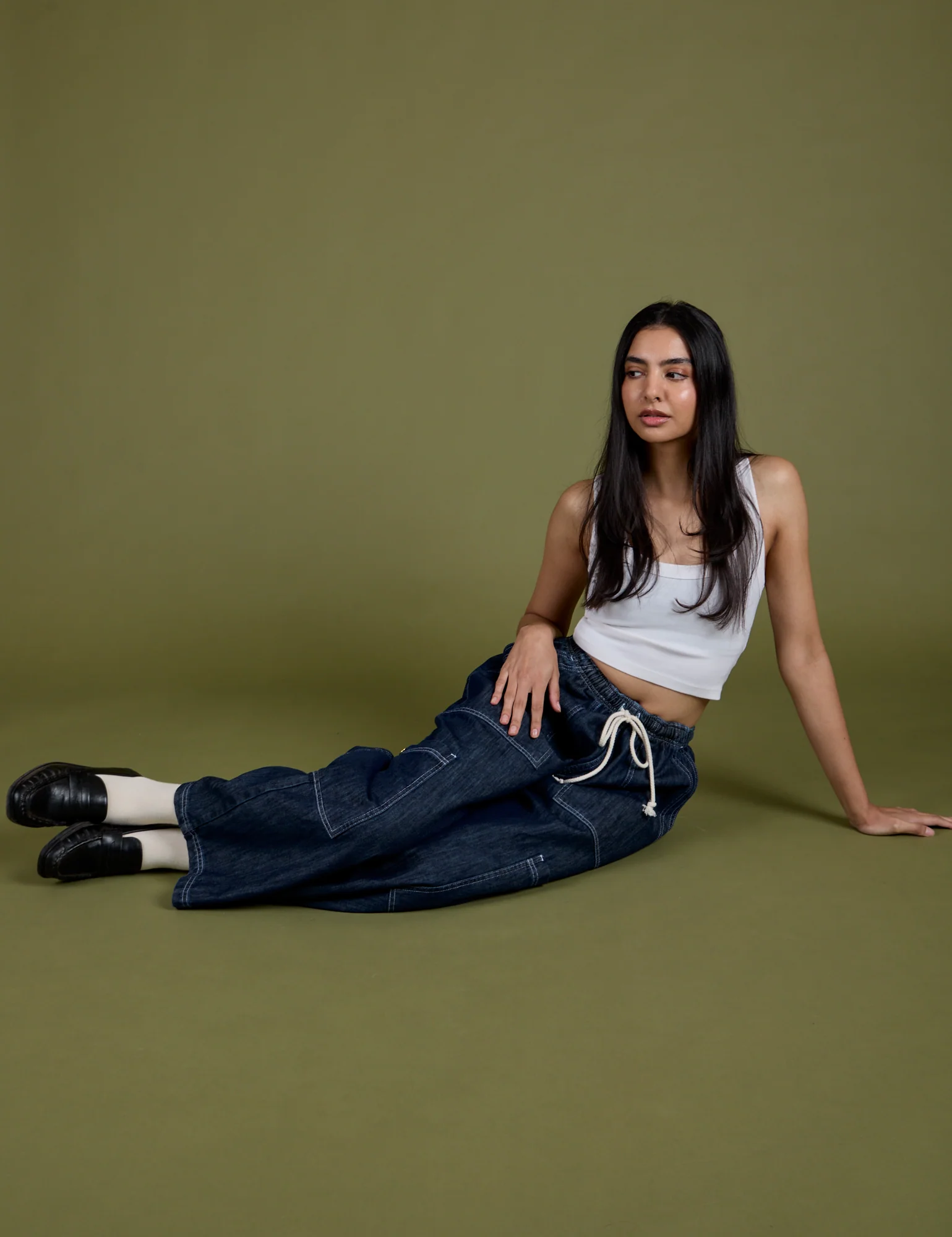 Denim Drop Pocket Pants - Dark Wash - Image 29