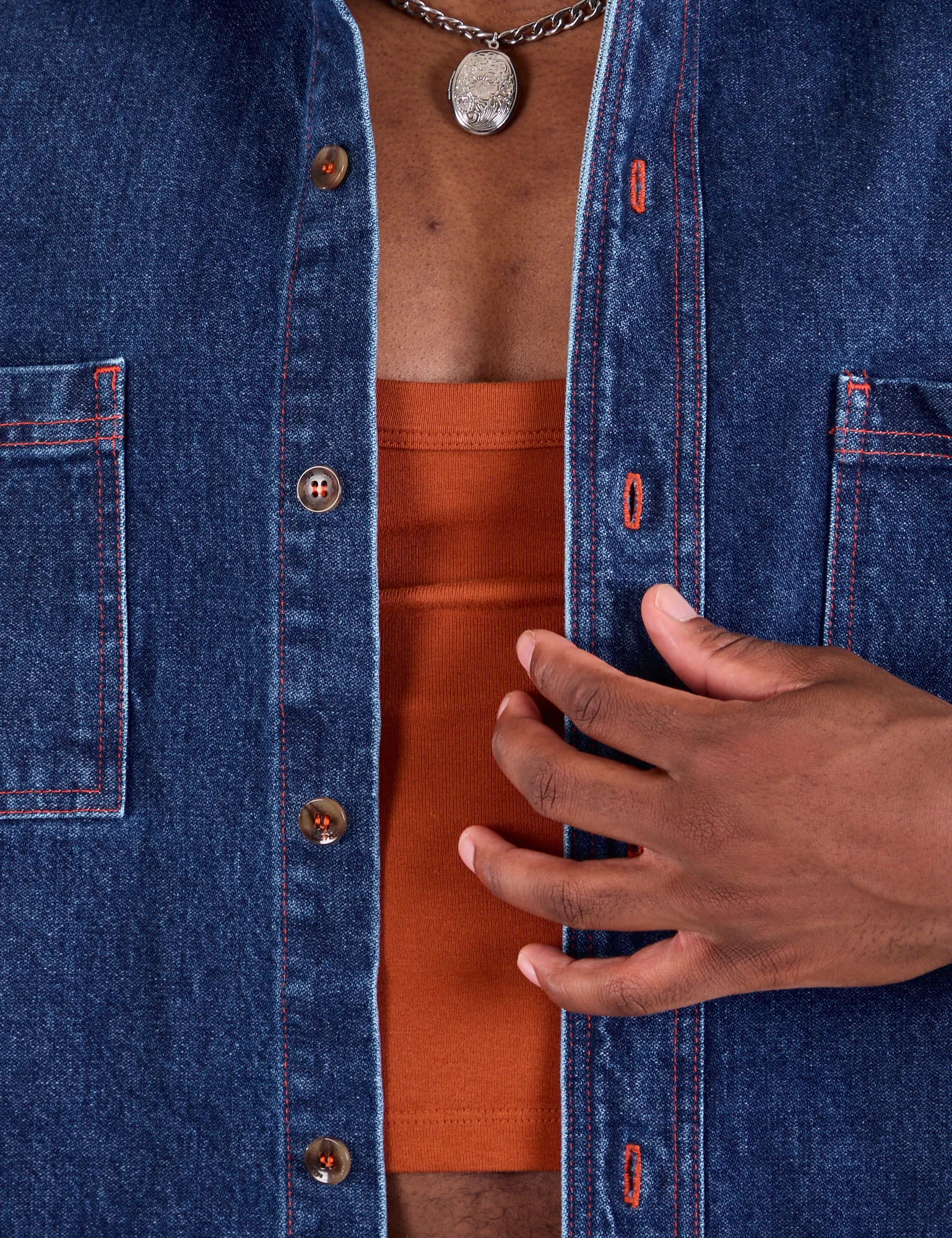 Denim Overshirt - Dark Wash - Image 25