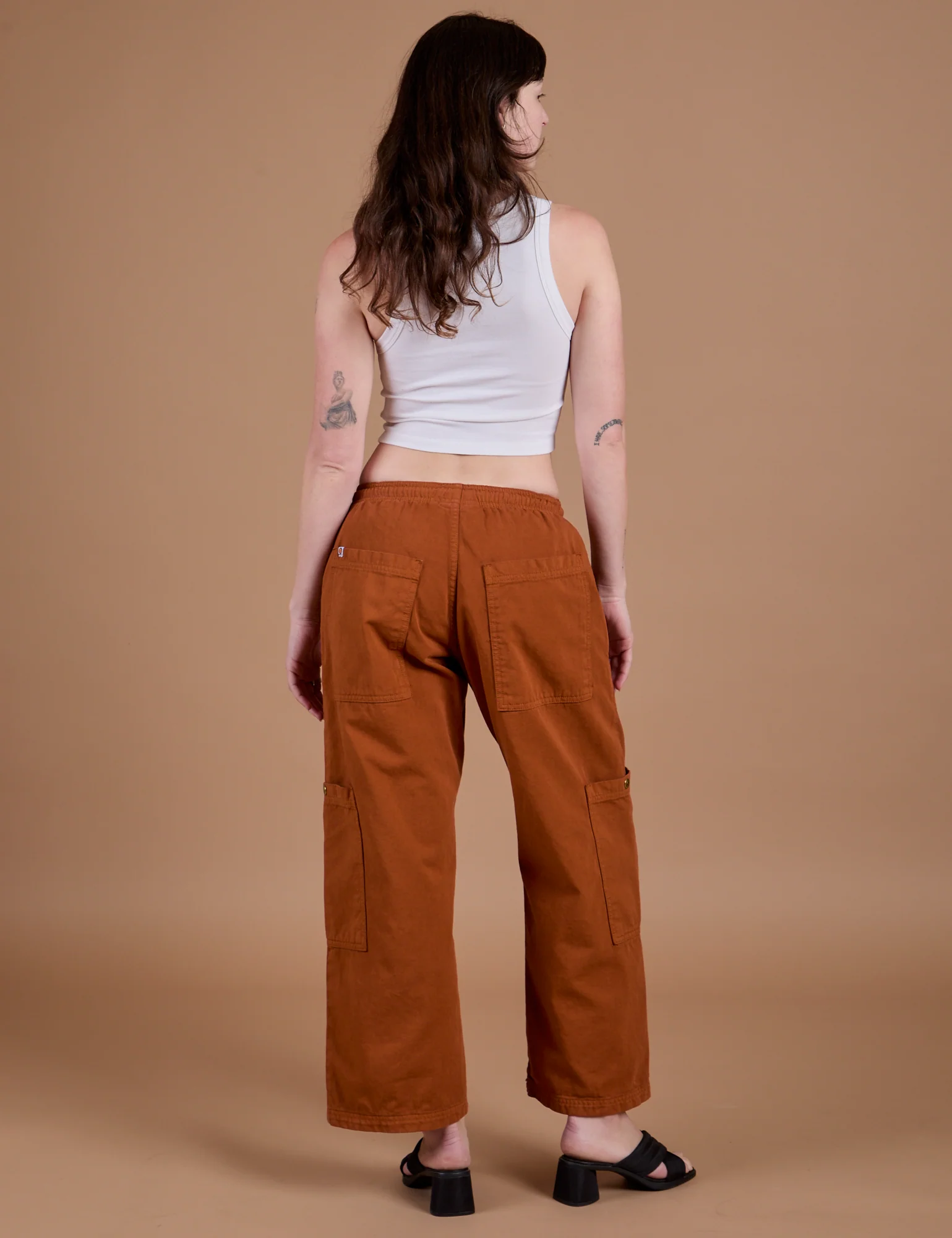 Drop Pocket Cargo Pants - Burnt Terracotta - Image 13