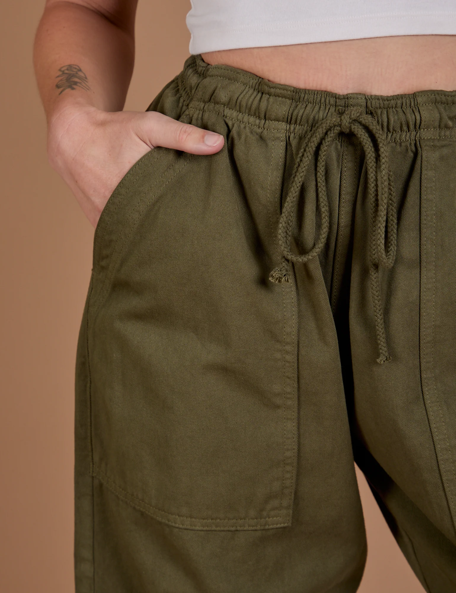 Drop Pocket Cargo Pants - Surplus Green - Image 21