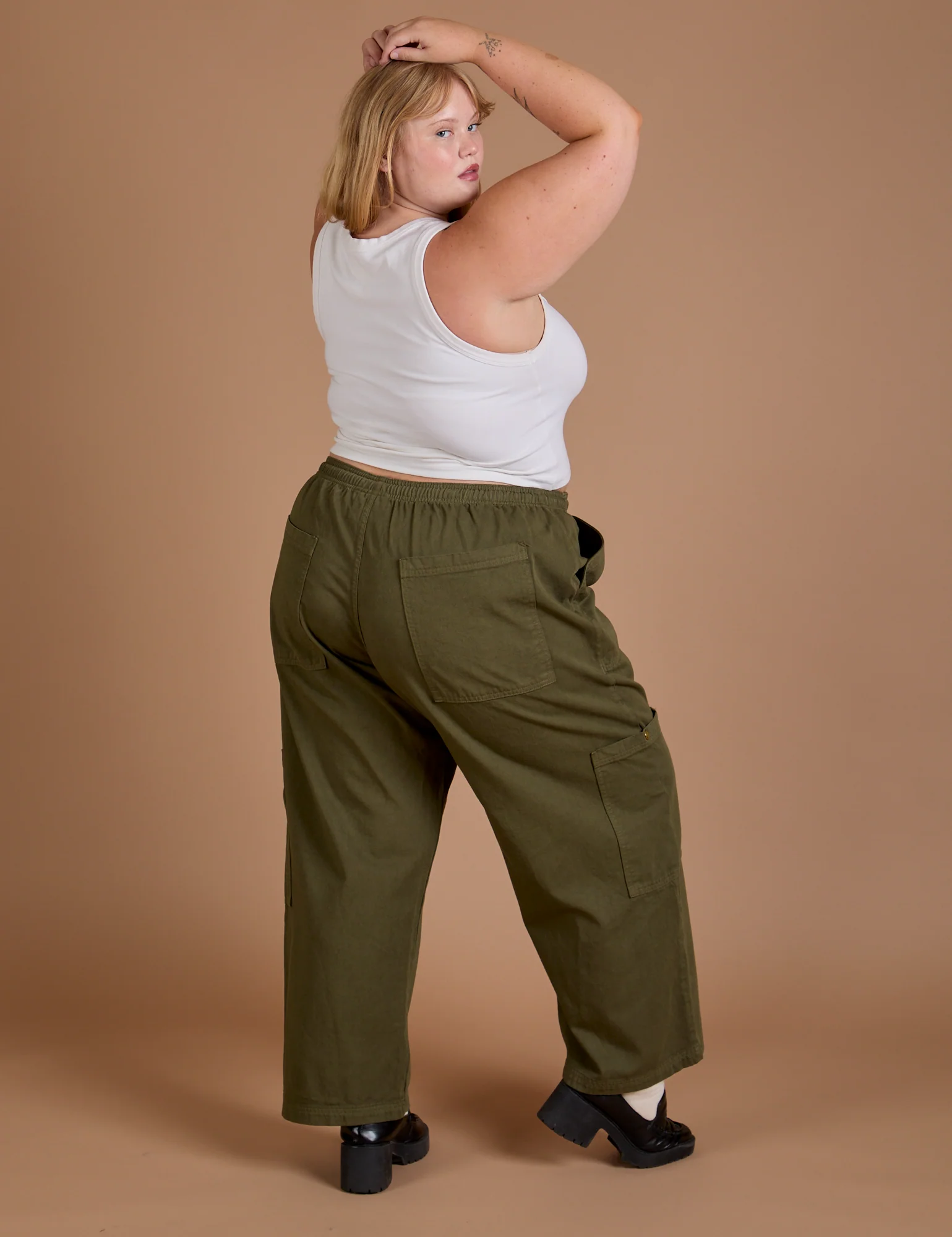 Drop Pocket Cargo Pants - Surplus Green - Image 7