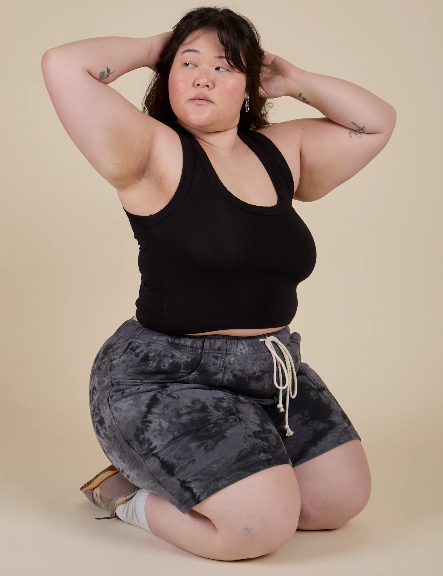 Heavyweight Sweat Shorts - Black Magic Waters - Image 16