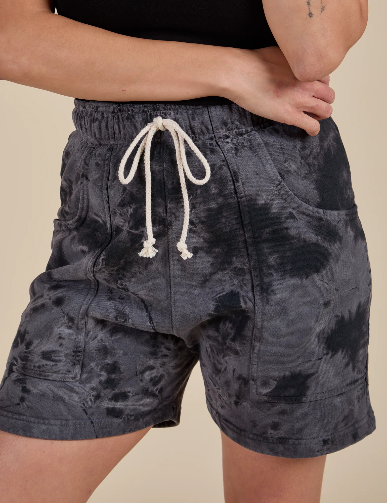 Heavyweight Sweat Shorts - Black Magic Waters - Image 4
