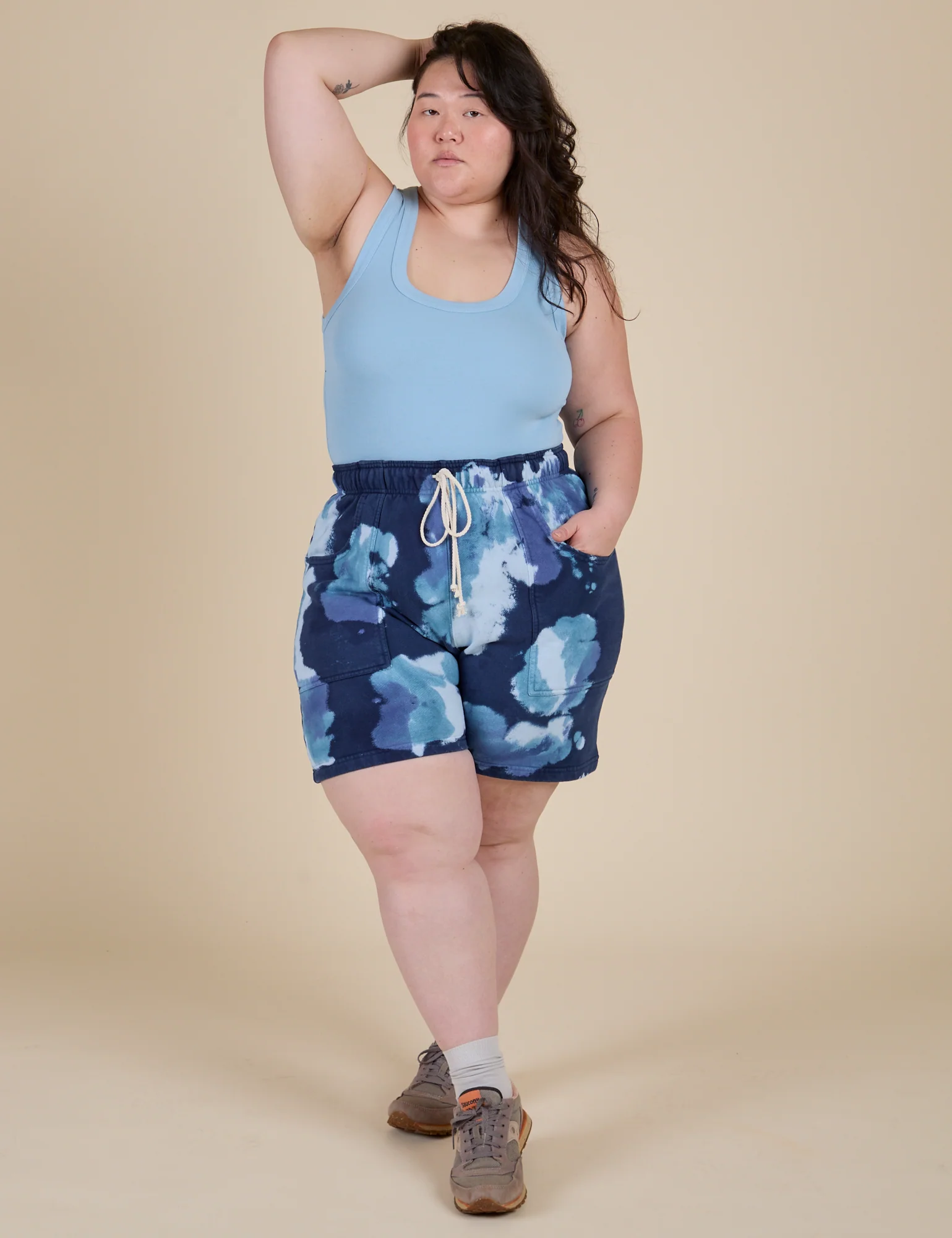 Heavyweight Sweat Shorts - Blue Magic Waters - Image 14