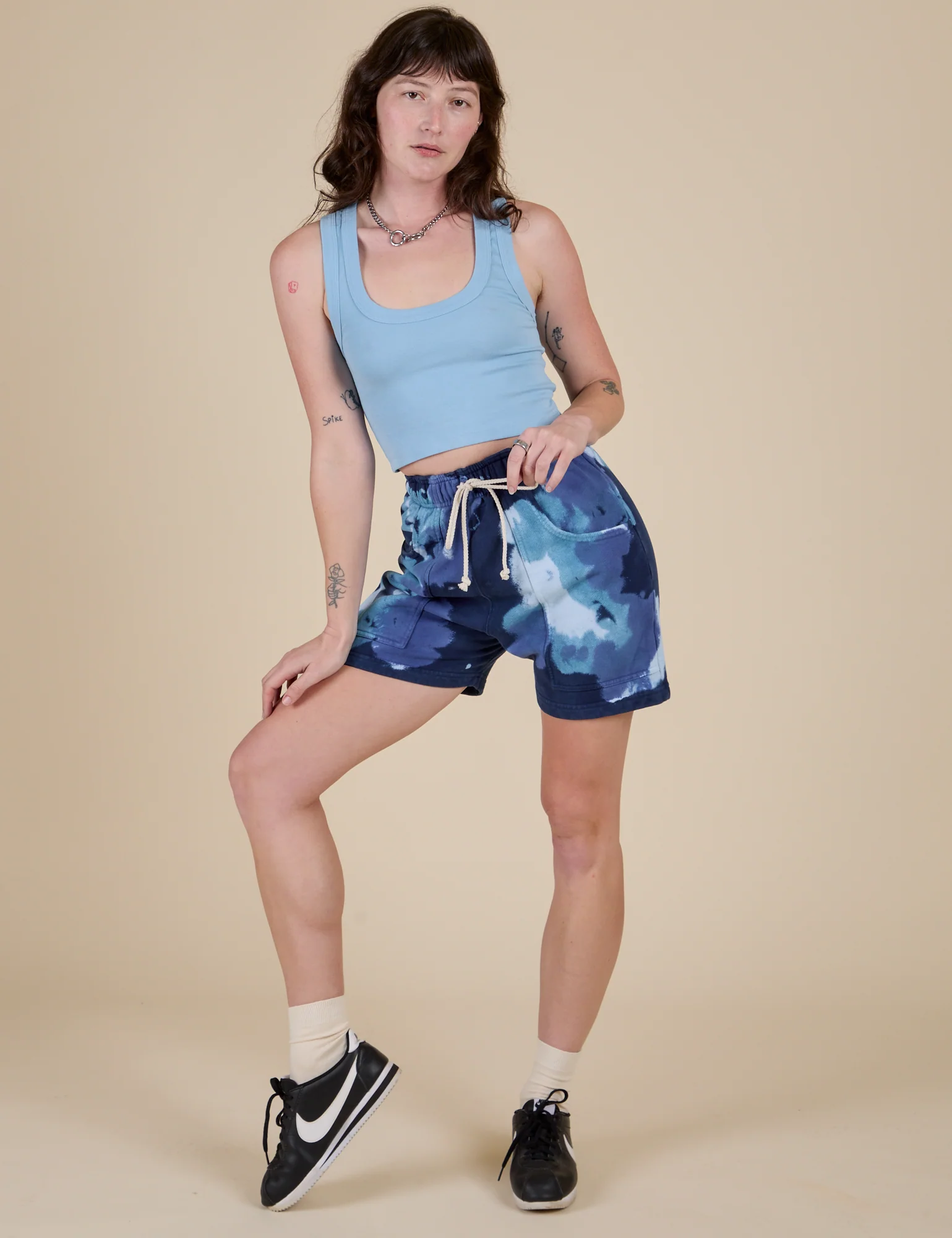 Heavyweight Sweat Shorts - Blue Magic Waters - Image 4