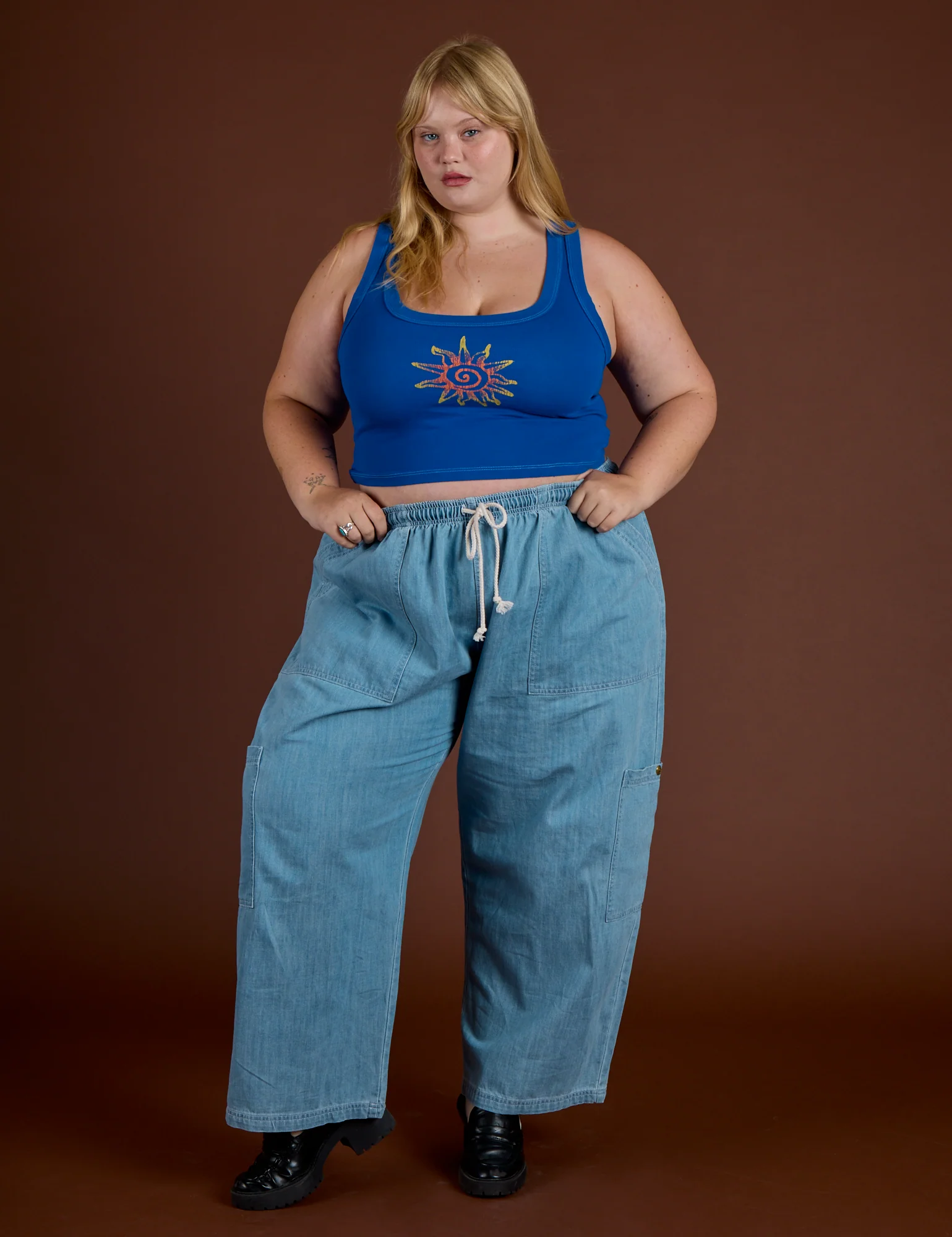 Icon Cropped Tank - Blue Sun - Image 11
