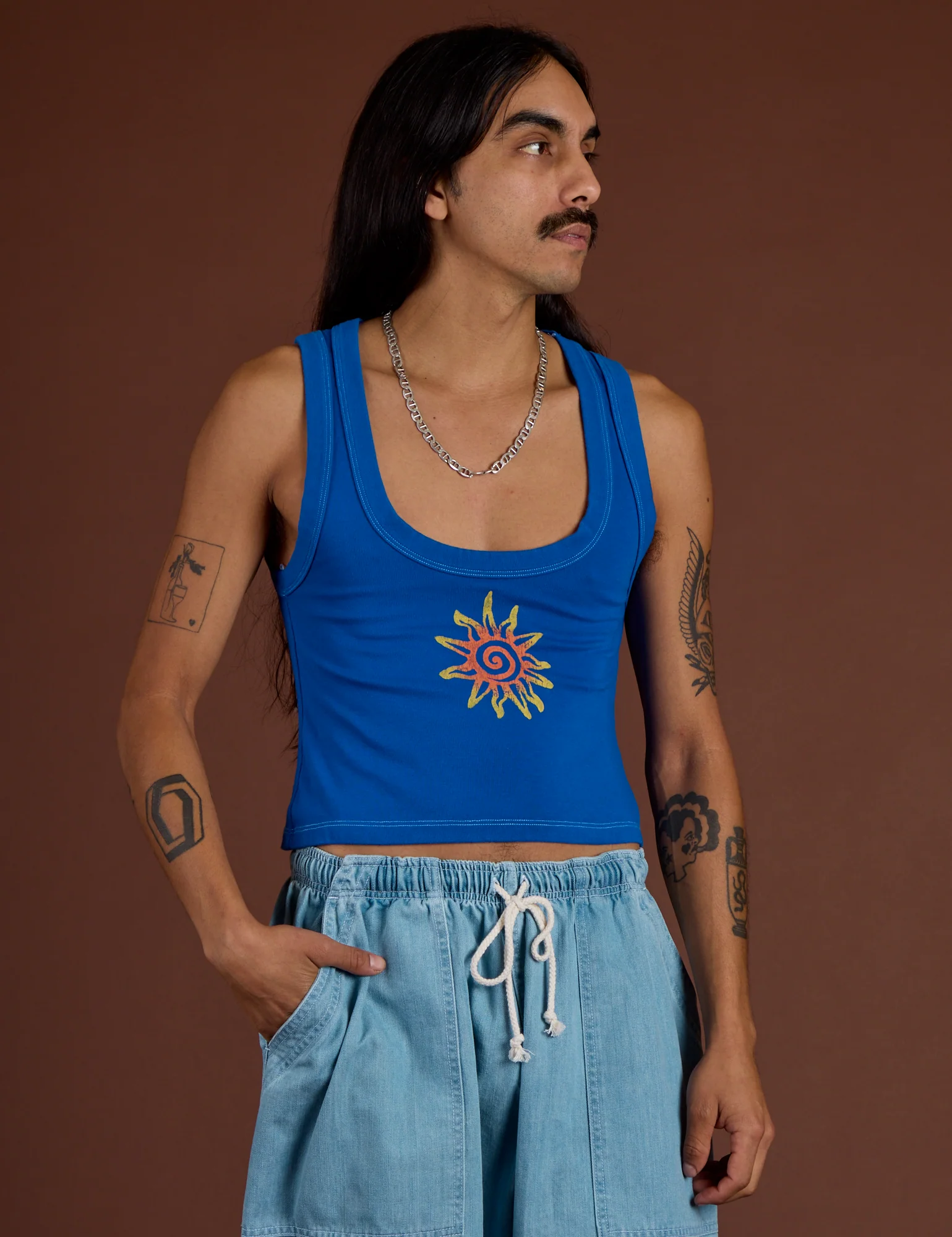 Icon Cropped Tank - Blue Sun - Image 17