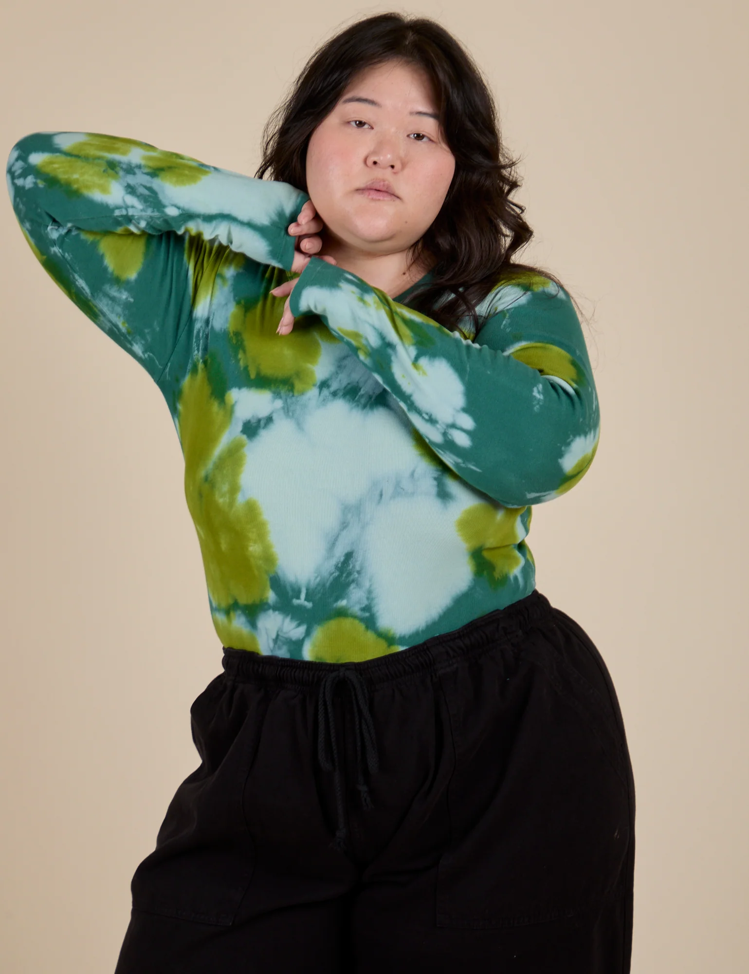 Long Sleeve Baby Tee - Green Magic Waters - Image 14