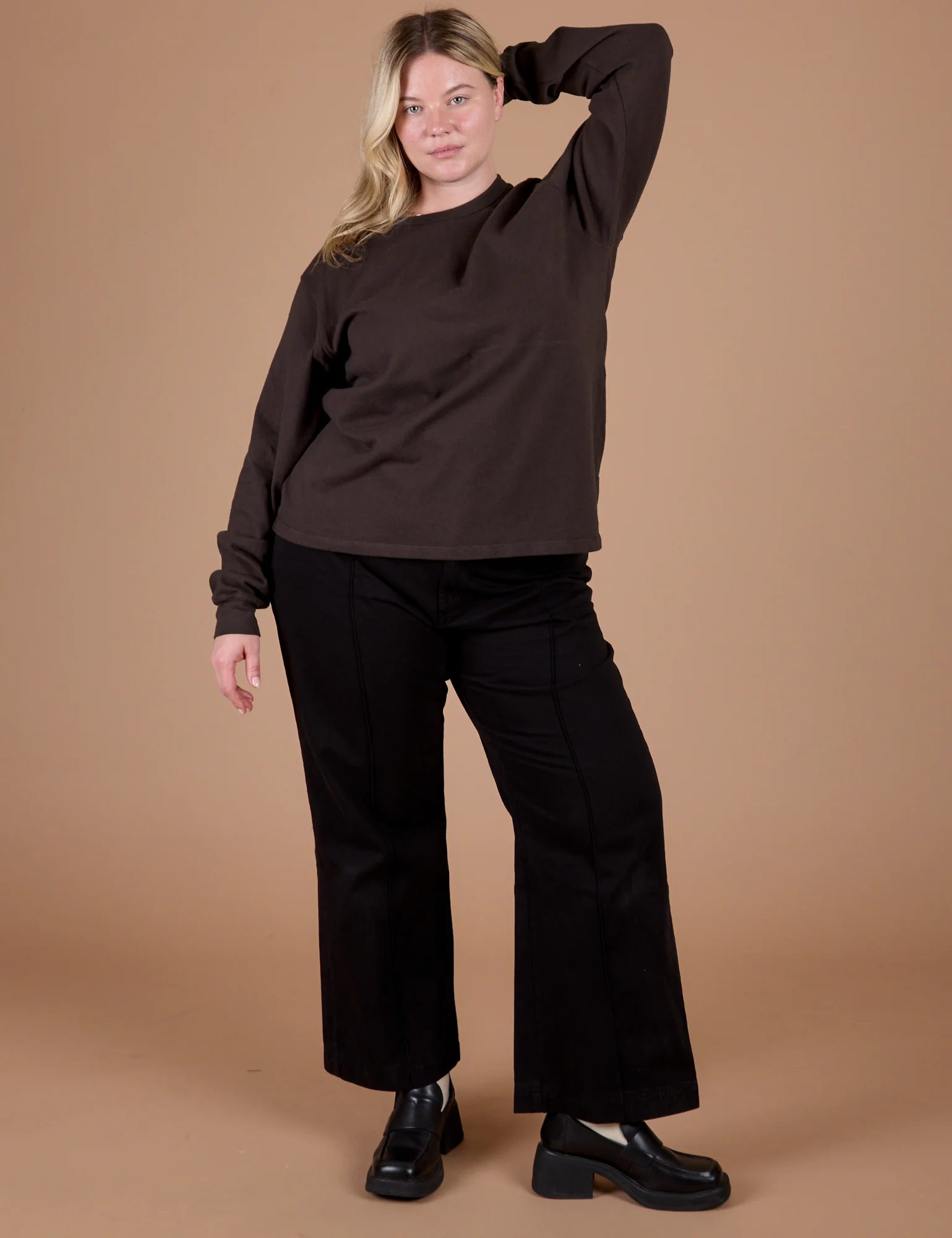 Long Sleeve Burly Tee - Espresso Brown - Image 17