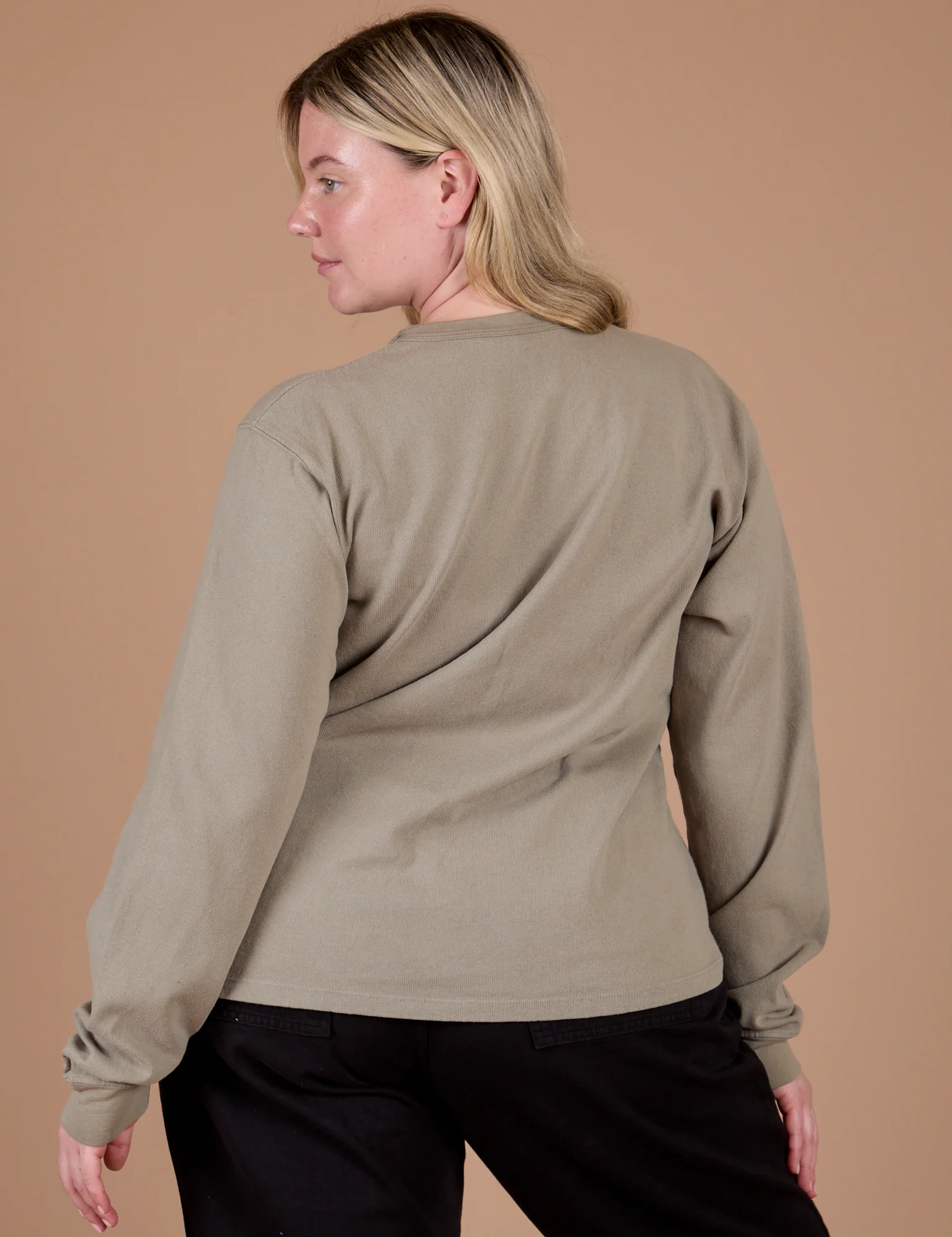 Long Sleeve Burly Tee - Khaki Grey - Image 15