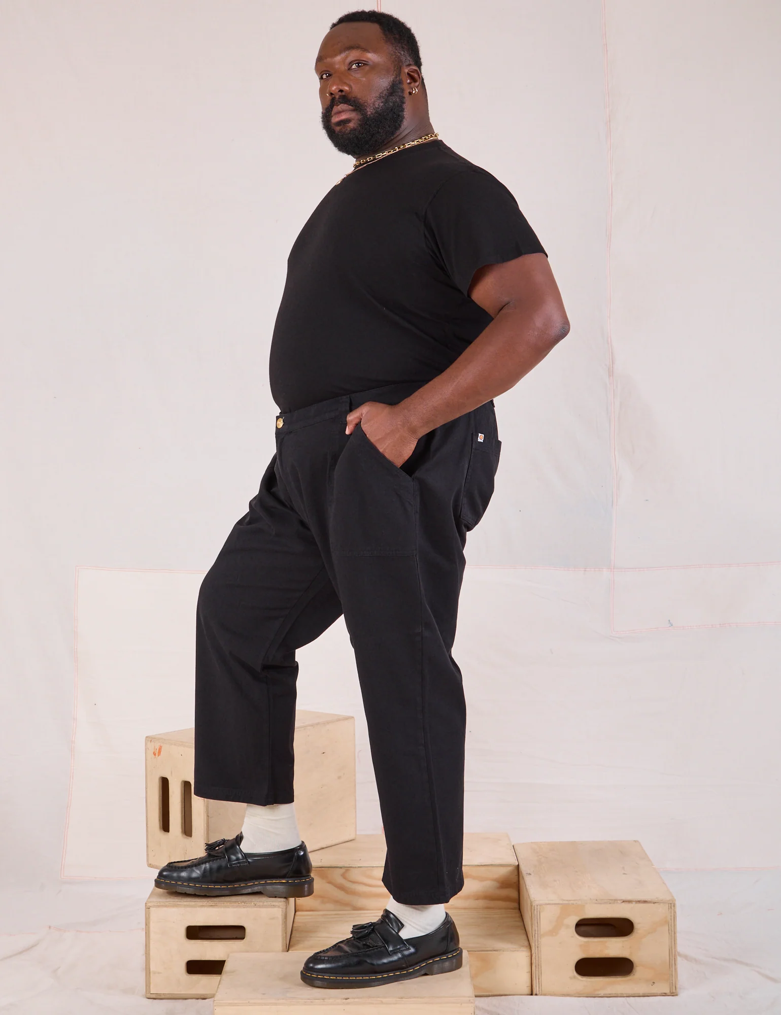 Mid-Rise Work Pants - Basic Black - Image 16