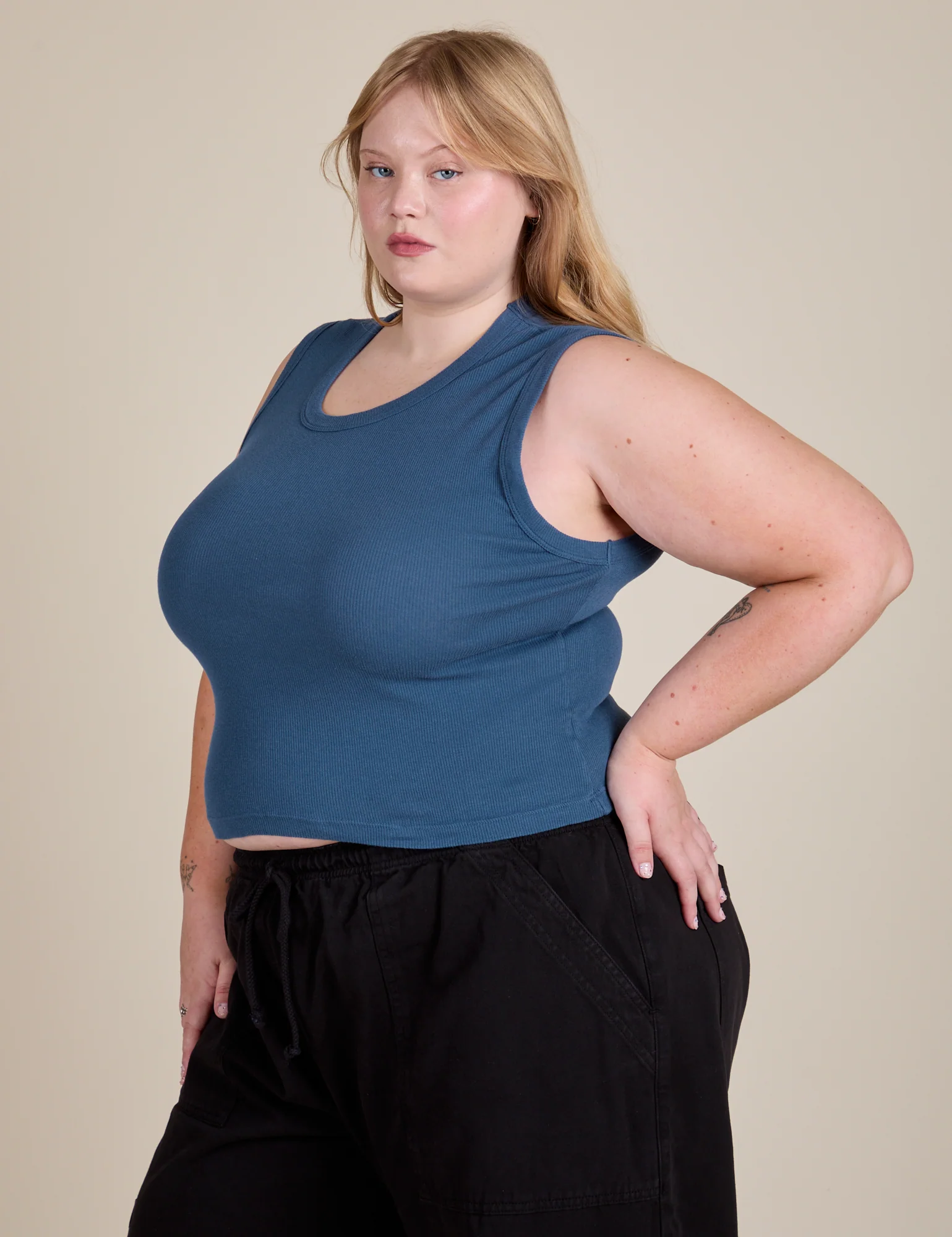 Muscle Tee - French Blue - Image 11