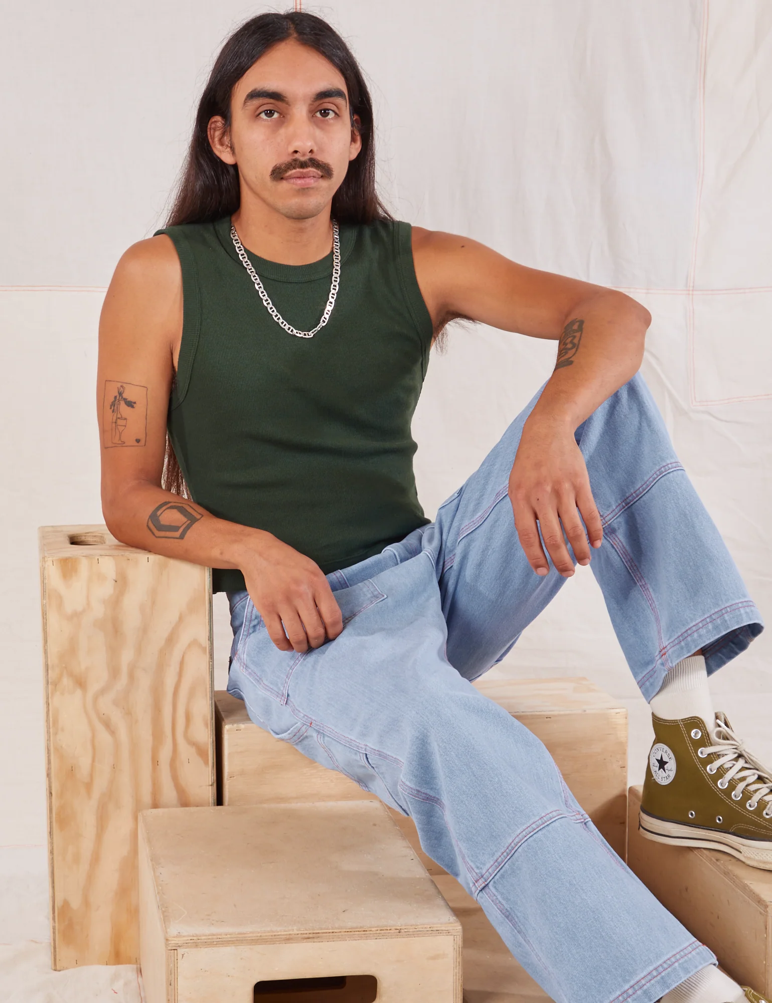 Muscle Tee - Swamp Green - Image 17