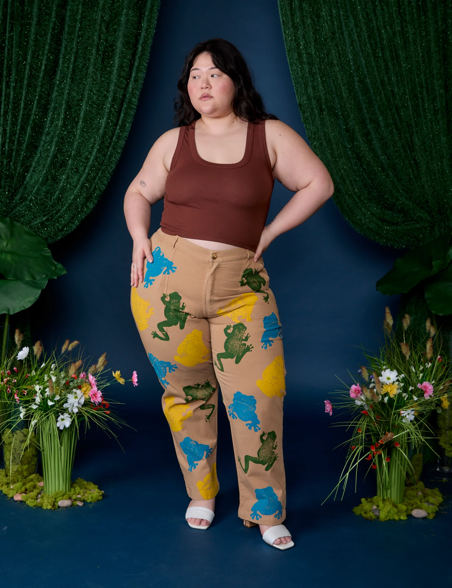 Paintstamped Work Pants - Froggy *FINAL SALE* - Image 5