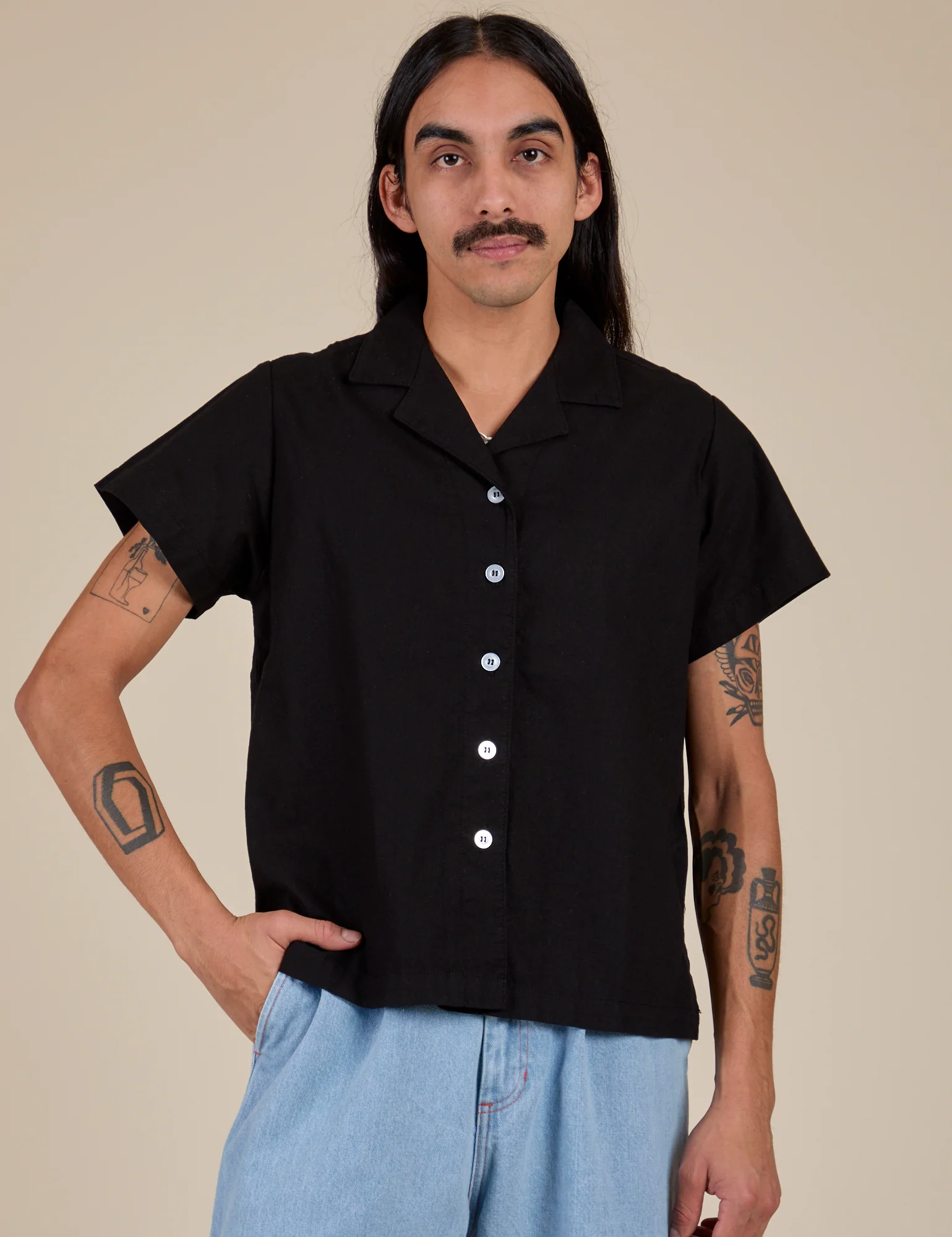 Pantry Button-Up - Basic Black - Image 11