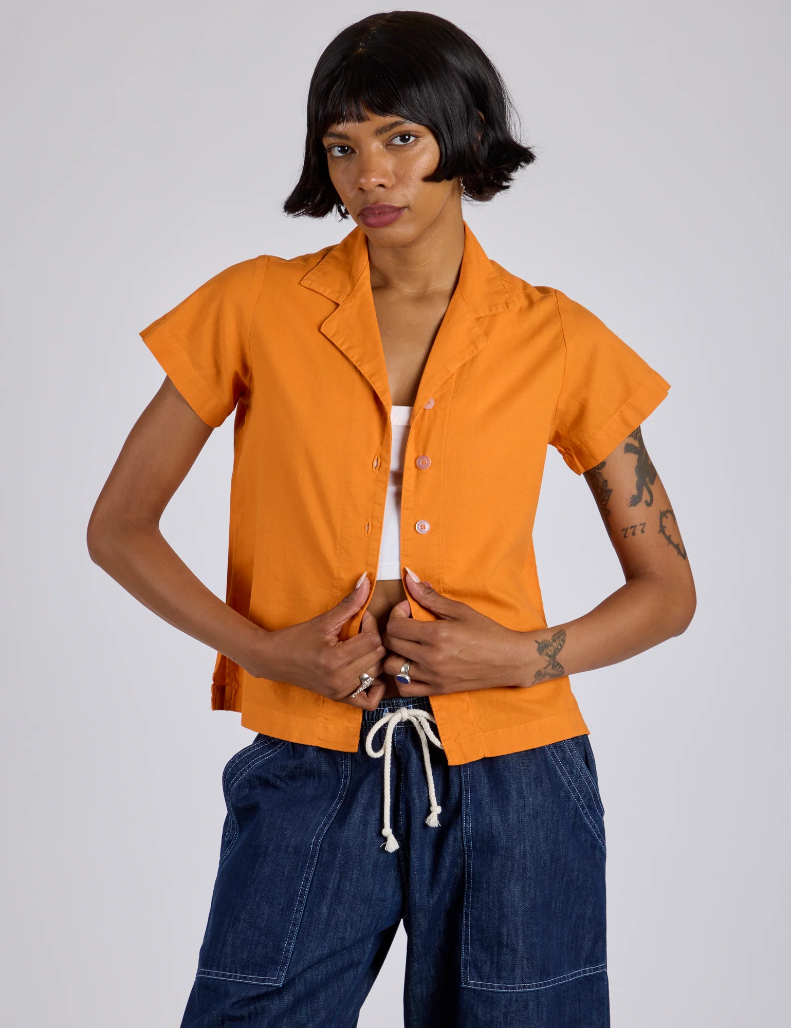 Pantry Button-Up - Creamsicle Orange *FINAL SALE* - Image 22