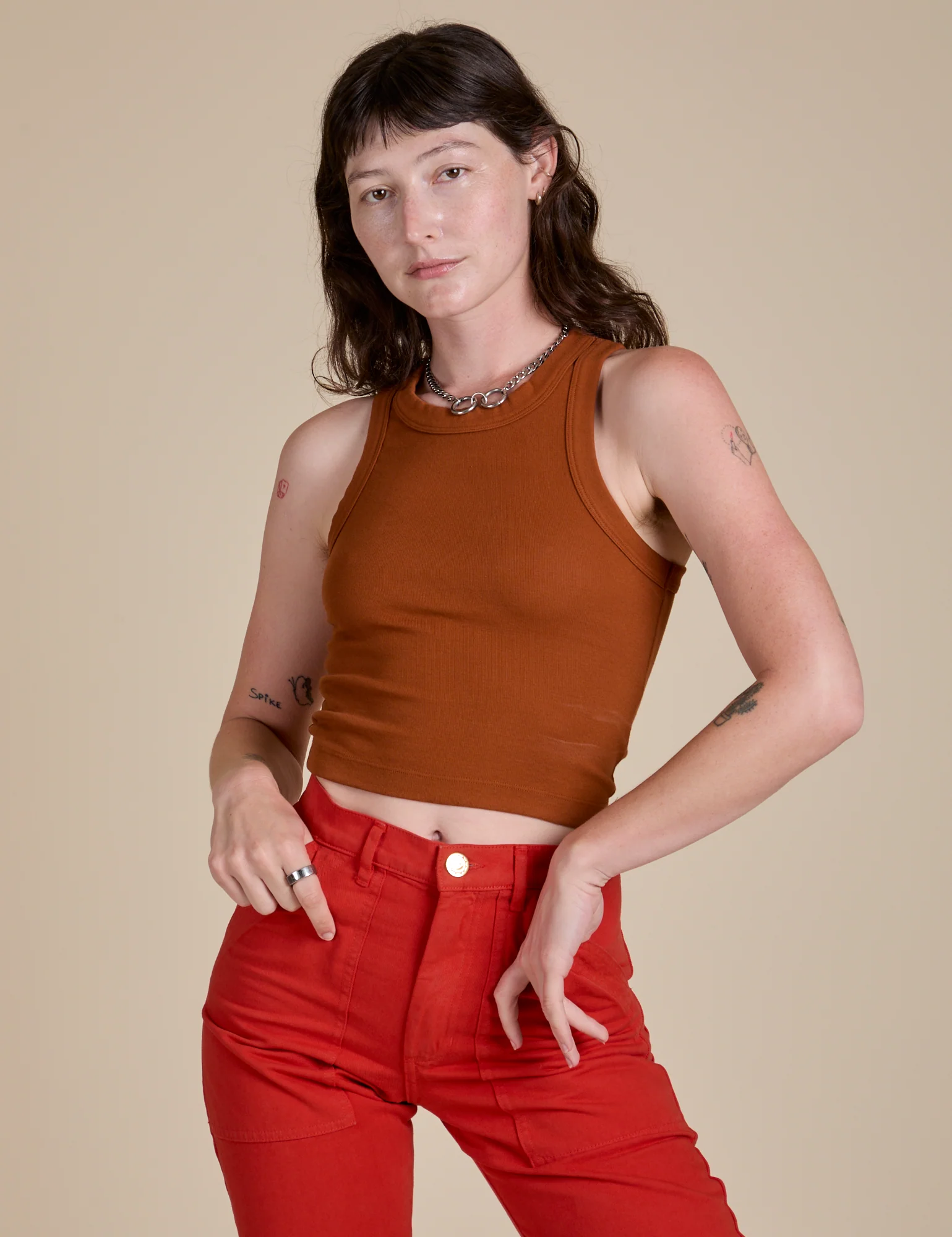Racerback Tank - Burnt Terracotta - Image 11