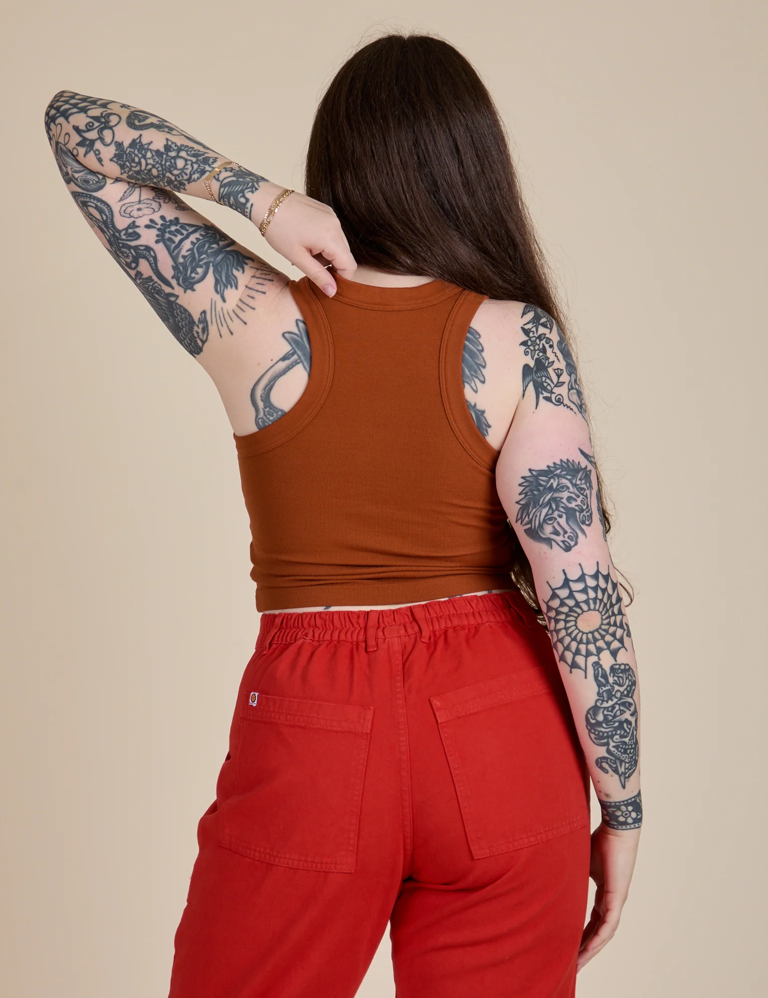 Racerback Tank - Burnt Terracotta - Image 22