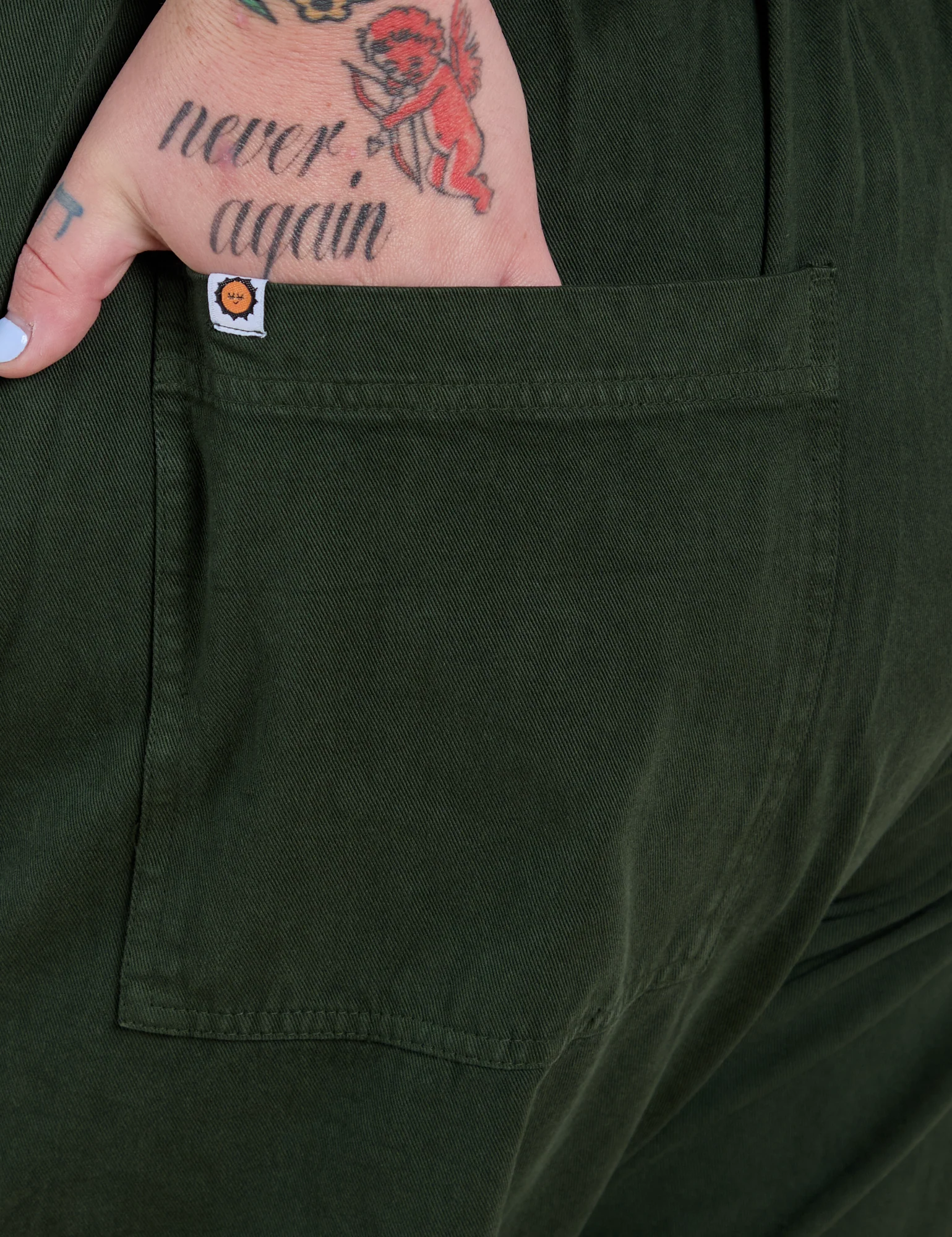 Short Sleeve Jumpsuit - Swamp Green - Image 27