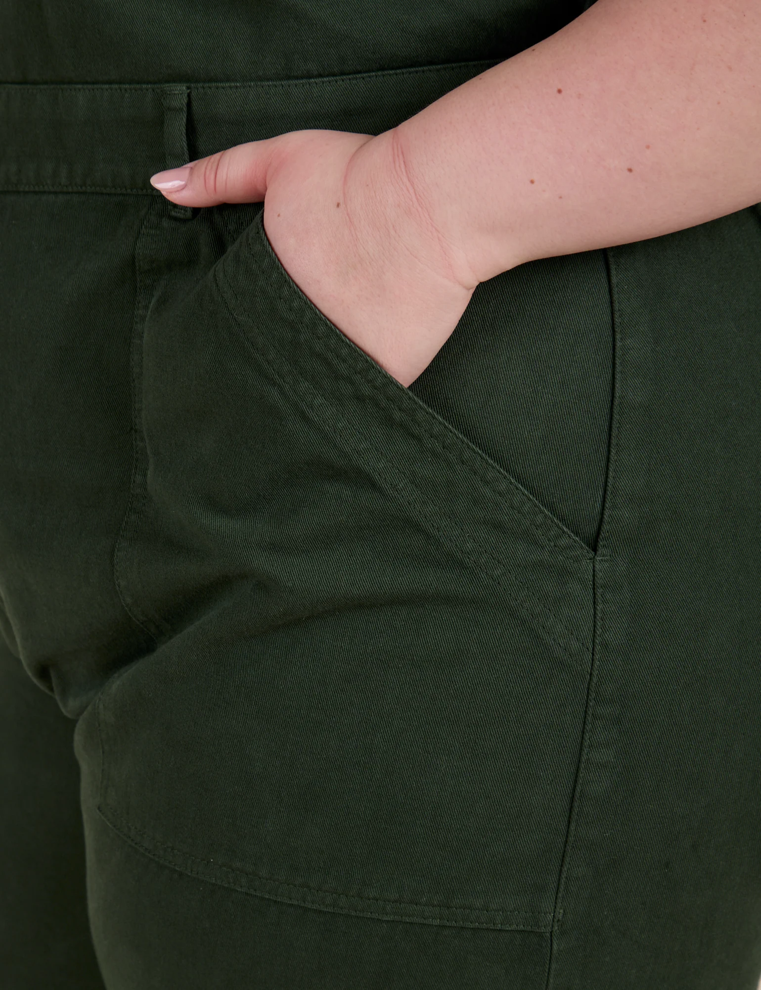 Short Sleeve Jumpsuit - Swamp Green - Image 5