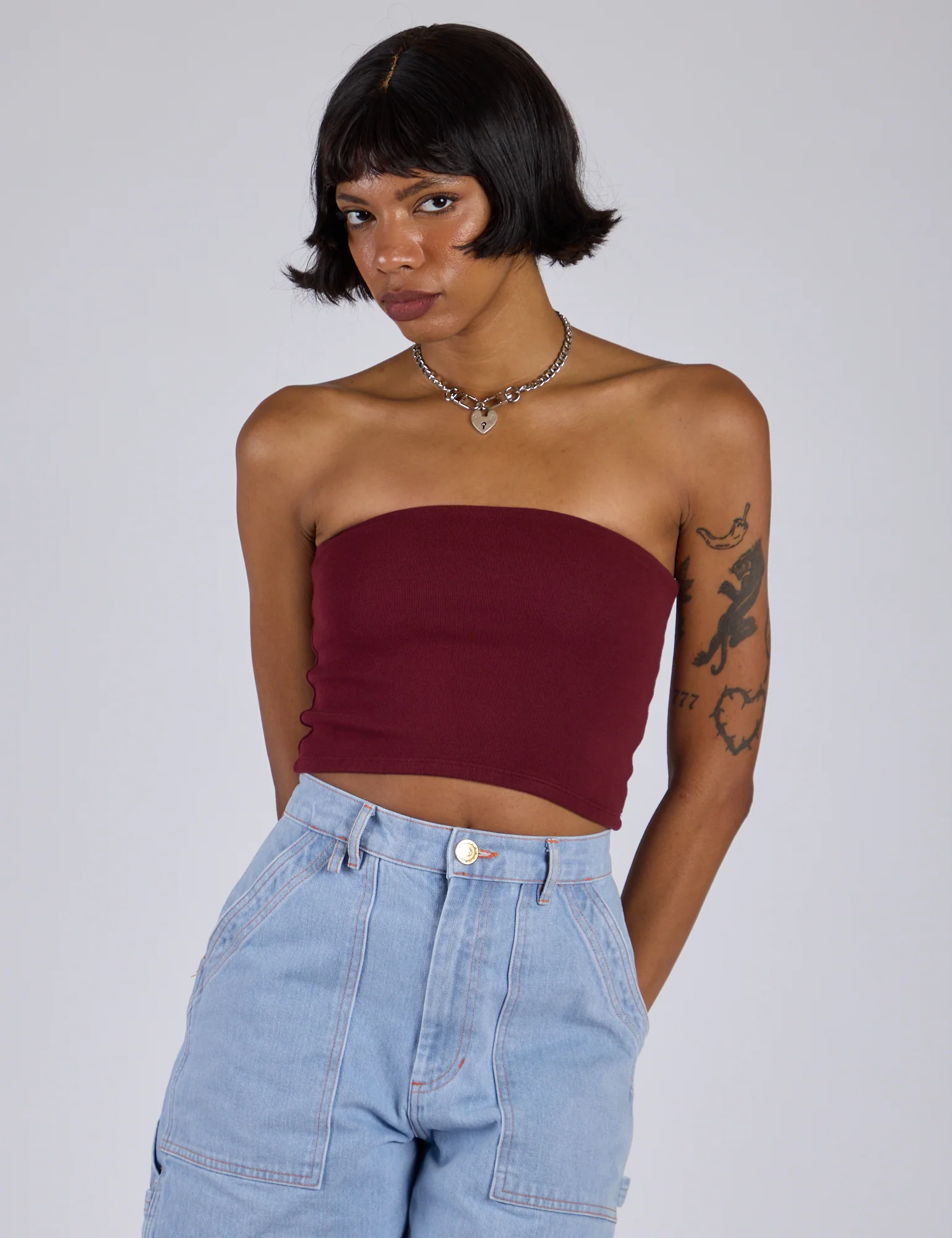 Tube Top - Red Wine - Image 9